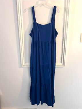 Blue Tiered Maxi Sundress - Women